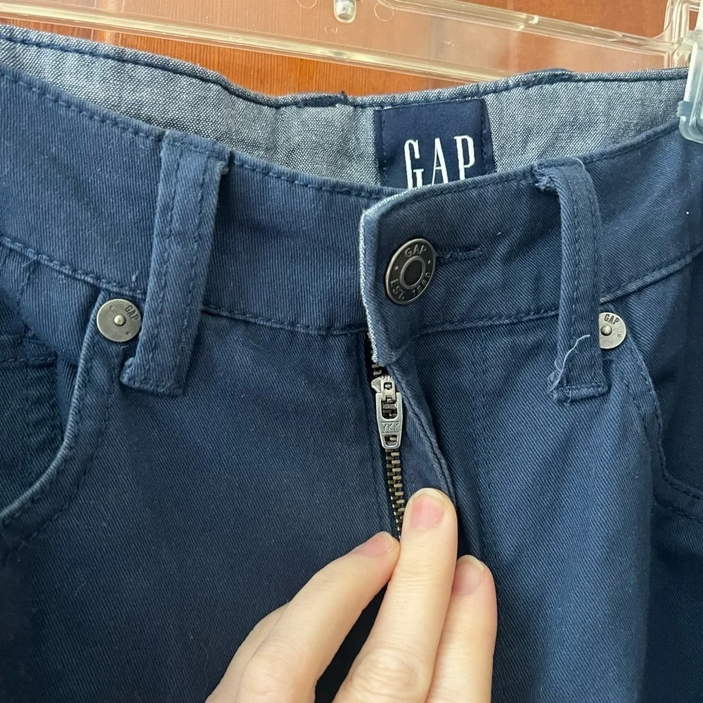 GAP Navy Blue Stretch Chino Pants 32x30 Straight Leg Workwear Casual Mens